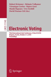 Cover image: Electronic Voting 9783030004187