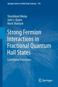 Cover image: Strong Fermion Interactions in Fractional Quantum Hall States 9783030004934