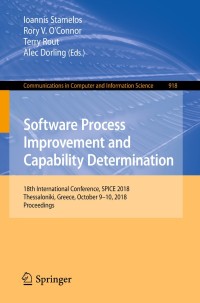 Cover image: Software Process Improvement and Capability Determination 9783030006228