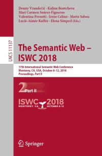 Immagine di copertina: The Semantic Web – ISWC 2018 9783030006679