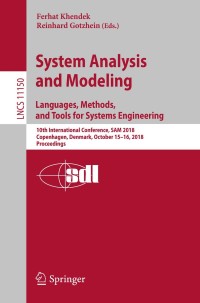 Imagen de portada: System Analysis and Modeling. Languages, Methods, and Tools for Systems Engineering 9783030010416