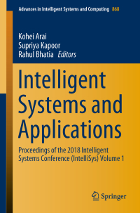 Cover image: Intelligent Systems and Applications 9783030010539