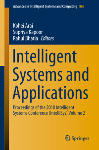 Imagen de portada: Intelligent Systems and Applications 9783030010560