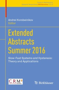 Immagine di copertina: Extended Abstracts Summer 2016 9783030011529