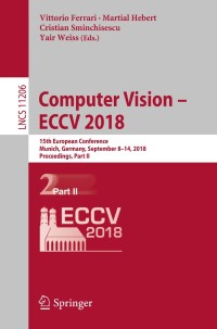 Imagen de portada: Computer Vision – ECCV 2018 9783030012151