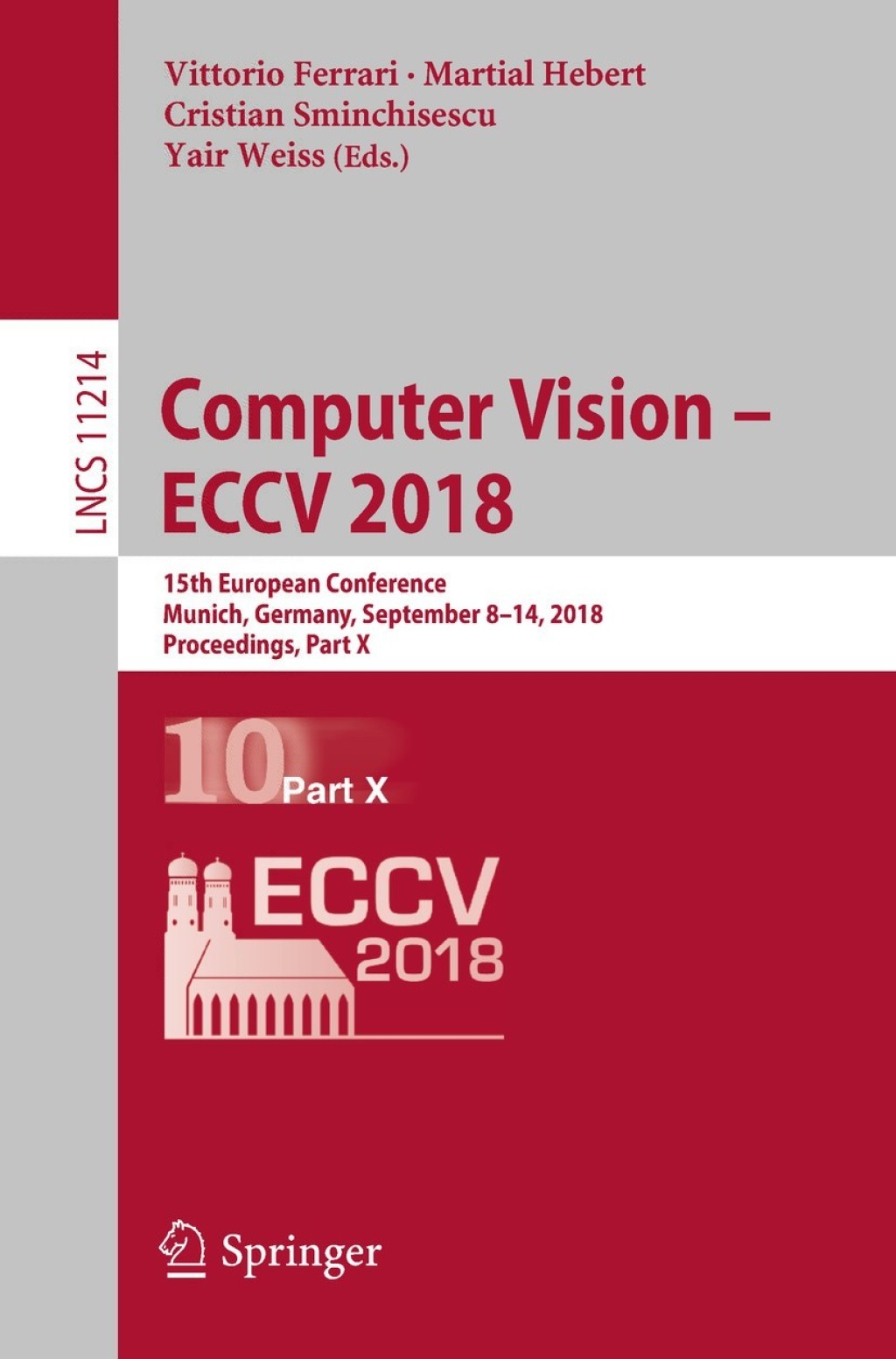 Computer Vision – ECCV 2018 15th European Conference, Munich, Germany, September 8-14, 2018, Proceedings, Part X