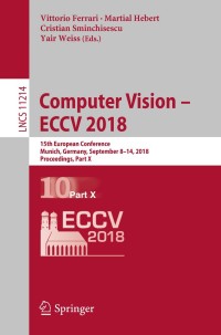 Imagen de portada: Computer Vision – ECCV 2018 9783030012489