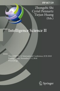 Cover image: Intelligence Science II 9783030013127