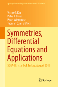 Immagine di copertina: Symmetries, Differential Equations and Applications 9783030013752