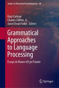 Titelbild: Grammatical Approaches to Language Processing 9783030015626