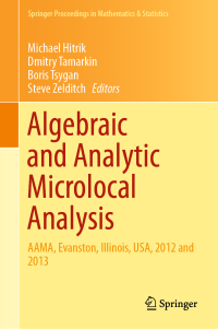 Imagen de portada: Algebraic and Analytic Microlocal Analysis 9783030015862