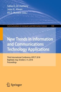 Cover image: New Trends in Information and Communications Technology Applications 9783030016524