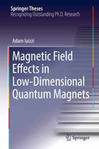 Titelbild: Magnetic Field Effects in Low-Dimensional Quantum Magnets 9783030018023