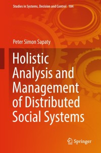 Immagine di copertina: Holistic Analysis and Management of Distributed Social Systems 9783030018290