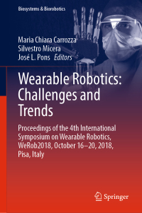 Imagen de portada: Wearable Robotics: Challenges and Trends 9783030018863