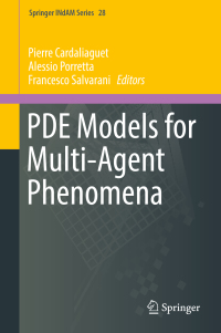 Titelbild: PDE Models for Multi-Agent Phenomena 9783030019464