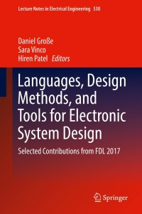 Cover image: Languages, Design Methods, and Tools for Electronic System Design 9783030022143