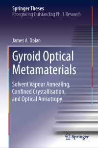Immagine di copertina: Gyroid Optical Metamaterials 9783030030100