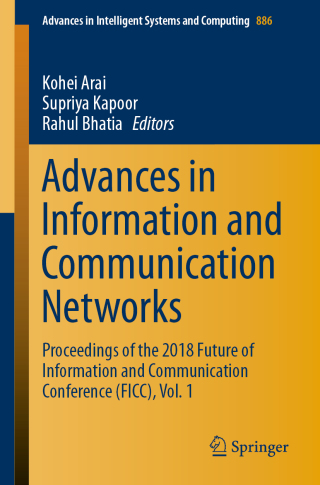 Cover image: Advances in Information and Communication Networks 9783030034016