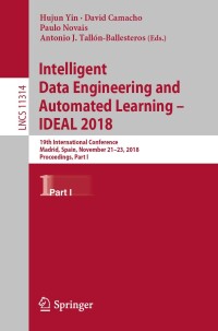 Imagen de portada: Intelligent Data Engineering and Automated Learning – IDEAL 2018 9783030034924