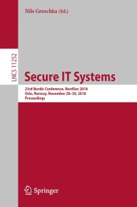 Imagen de portada: Secure IT Systems 9783030036379