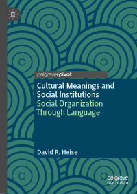 Cover image: Cultural Meanings and Social Institutions 9783030037383