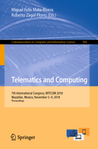 Imagen de portada: Telematics and Computing 9783030037628