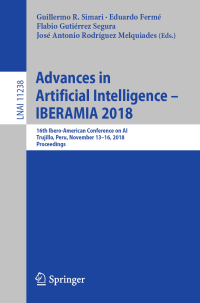 表紙画像: Advances in Artificial Intelligence - IBERAMIA 2018 9783030039271
