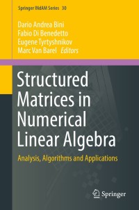Cover image: Structured Matrices in Numerical Linear Algebra 9783030040871