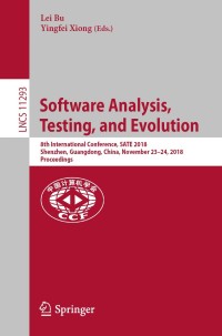 Cover image: Software Analysis, Testing, and Evolution 9783030042714