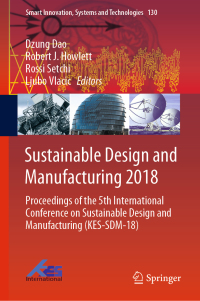 Cover image: Sustainable Design and Manufacturing 2018 9783030042899