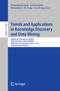 صورة الغلاف: Trends and Applications in Knowledge Discovery and Data Mining 9783030045029