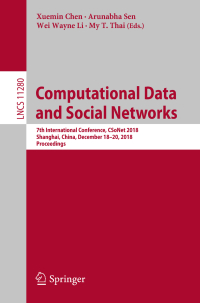 Titelbild: Computational Data and Social Networks 9783030046477