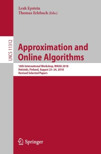 Imagen de portada: Approximation and Online Algorithms 9783030046927