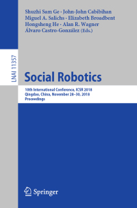 Cover image: Social Robotics 9783030052034