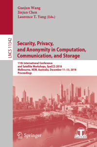 Omslagafbeelding: Security, Privacy, and Anonymity in Computation, Communication, and Storage 9783030053444