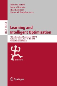 Cover image: Learning and Intelligent Optimization 9783030053475