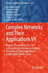 Cover image: Complex Networks and Their Applications VII 9783030054137