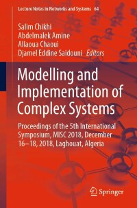 Immagine di copertina: Modelling and Implementation of Complex Systems 9783030054809