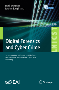 Immagine di copertina: Digital Forensics and Cyber Crime 9783030054861