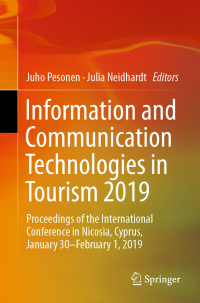 Imagen de portada: Information and Communication Technologies in Tourism 2019 9783030059392
