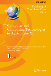 Cover image: Computer and Computing Technologies in Agriculture XI 9783030061364