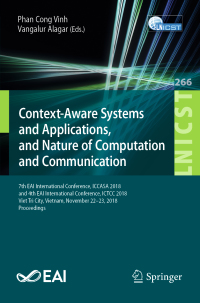 Cover image: Context-Aware Systems and Applications, and Nature of Computation and Communication 9783030061517