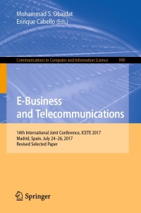 Immagine di copertina: E-Business and Telecommunications 9783030110383