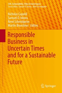 Imagen de portada: Responsible Business in Uncertain Times and for a Sustainable Future 9783030112165