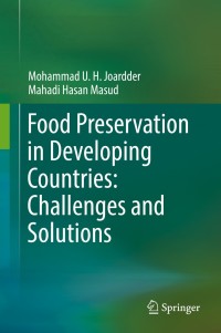 Cover image: Food Preservation in Developing Countries: Challenges and Solutions 9783030115296