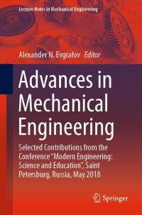 Imagen de portada: Advances in Mechanical Engineering 9783030119805