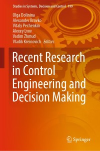 Cover image: Recent Research in Control Engineering and Decision Making 9783030120719