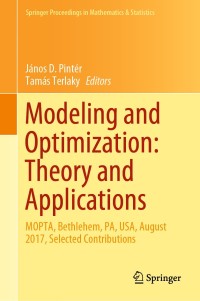Cover image: Modeling and Optimization: Theory and Applications 9783030121181