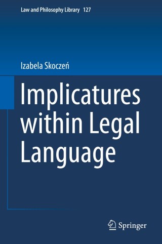 Imagen de portada: Implicatures within Legal Language 9783030125318